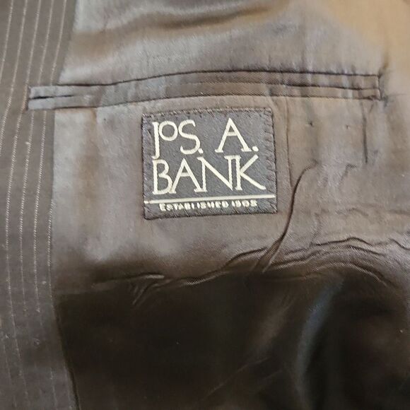 Classic Black Men's Blazer Size 40 Short Suit Coat Pin Striped Jos A Bank - Picture 4 of 6